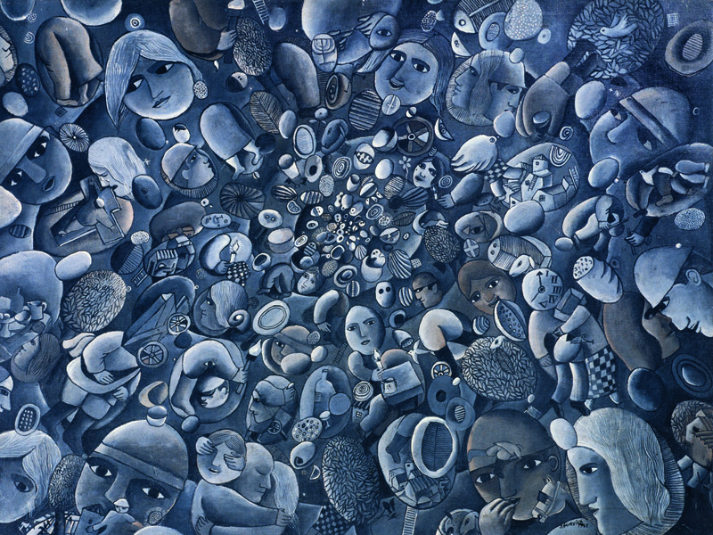 José-Gurvich-El-Mundo-de-las-esferas-1967-Óleo-sobre-tela-60-x-80-cm.